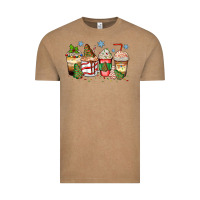 Vintage Coffee christmas tree cake  coffee cups Vintage Tee - Zillion Design Studio