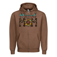 Chestnut blessed mom Zipper Hoodie - CowhideDigitalArt