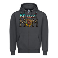 Smoke blessed mom Zipper Hoodie - CowhideDigitalArt