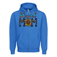 True Royal blessed mom Zipper Hoodie - CowhideDigitalArt