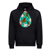 Black baseball and western roses teardrop  5 Urban Hoodie - BundleAndBundleShop