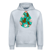 Heather Grey baseball and western roses teardrop  5 Urban Hoodie - BundleAndBundleShop