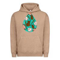 Pigment Burro baseball and western roses teardrop  5 Urban Hoodie - BundleAndBundleShop
