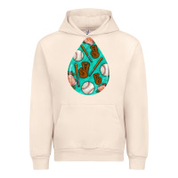 Sandshell baseball and western roses teardrop  5 Urban Hoodie - BundleAndBundleShop