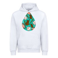 White baseball and western roses teardrop  5 Urban Hoodie - BundleAndBundleShop