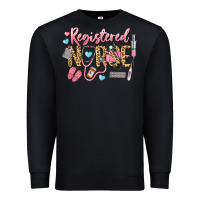 Black Registered Nurse Premium Sweatshirt - LillyAllenDesigns