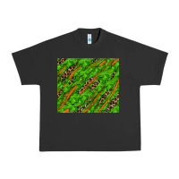 Pigment Black Distressed Shamrock And Leopard Urban Heavy Tee - RanaPortraitStore