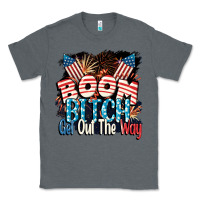 Charcoal Heather Boom bitch get out the way 4th of July Classic Tee - CowGirlArtShop