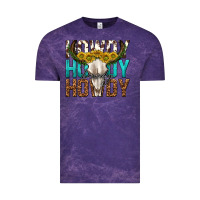 Cloud Purple howdy howdy howdy western bull skull Vintage Tee - texasbilliewilder