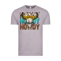 Vintage Zinc howdy howdy howdy western bull skull Vintage Tee - texasbilliewilder