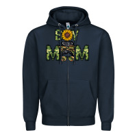 Navy boy mom Zipper Hoodie - CowhideDigitalArt