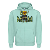 Seafoam boy mom Zipper Hoodie - CowhideDigitalArt