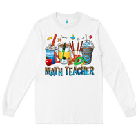 White math teacher coffee cups Long Sleeve Tee - Zillion Design Studio