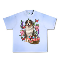 Grape Ice Easter Aussie Australian Shepherd Urban Heavy Tee - RanaPortraitStore