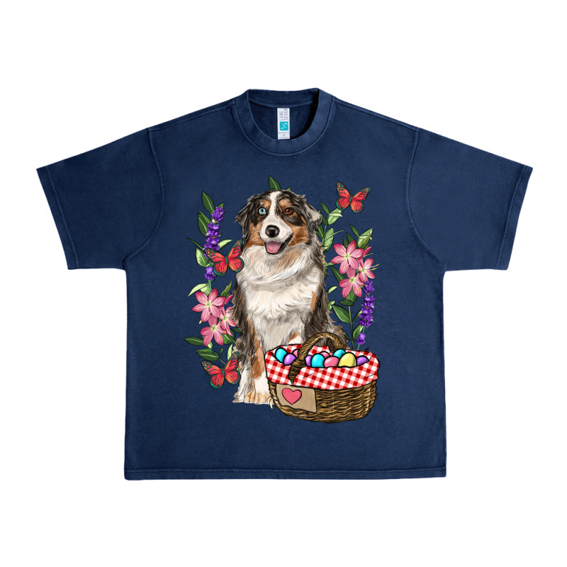 Easter Aussie Australian Shepherd Urban Heavy Tee by RanaPortraitStore | Teevron