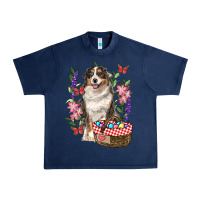 Navy Easter Aussie Australian Shepherd Urban Heavy Tee - RanaPortraitStore