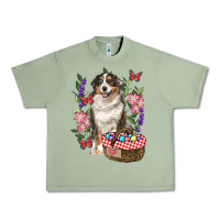 Oil Green Easter Aussie Australian Shepherd Urban Heavy Tee - RanaPortraitStore