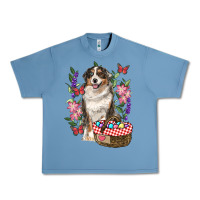 Pebble Blue Easter Aussie Australian Shepherd Urban Heavy Tee - RanaPortraitStore