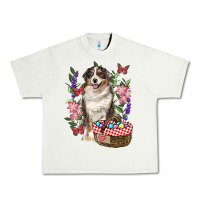 Pistachio Easter Aussie Australian Shepherd Urban Heavy Tee - RanaPortraitStore