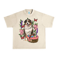 Sandshell Easter Aussie Australian Shepherd Urban Heavy Tee - RanaPortraitStore