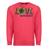 Cardinal love sunflower autism awareness Premium Sweatshirt - BarkalooDesign