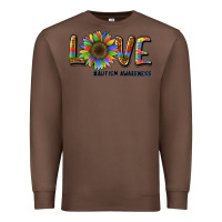 Chestnut love sunflower autism awareness Premium Sweatshirt - BarkalooDesign