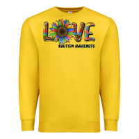 Lemon love sunflower autism awareness Premium Sweatshirt - BarkalooDesign