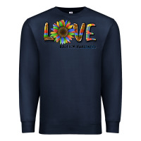 Navy love sunflower autism awareness Premium Sweatshirt - BarkalooDesign