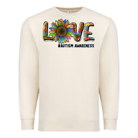 Sandshell love sunflower autism awareness Premium Sweatshirt - BarkalooDesign