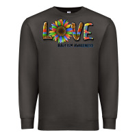 Smoke love sunflower autism awareness Premium Sweatshirt - BarkalooDesign