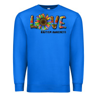 True Royal love sunflower autism awareness Premium Sweatshirt - BarkalooDesign