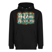 Black autism awareness puzzle background Heavyweight Hoodie - Artiststas