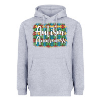 Heather Grey autism awareness puzzle background Heavyweight Hoodie - Artiststas