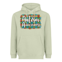 Matcha autism awareness puzzle background Heavyweight Hoodie - Artiststas