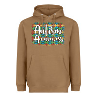 Toasted Coconut autism awareness puzzle background Heavyweight Hoodie - Artiststas