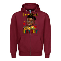 Burgundy i am black history black boy Zipper Hoodie - HRA Design Shop