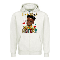 Oatmeal Heather i am black history black boy Zipper Hoodie - HRA Design Shop