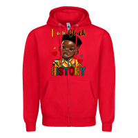 Red i am black history black boy Zipper Hoodie - HRA Design Shop
