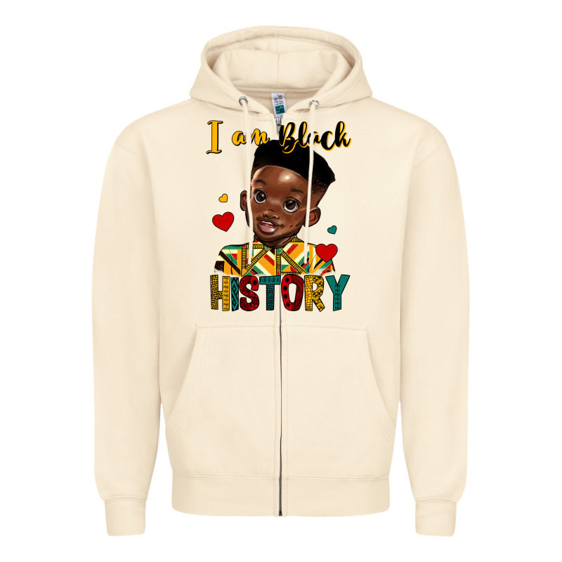 I Am Black History Black Boy Zipper Hoodie by HRA Design Shop | Teevron