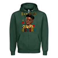 Sports Green i am black history black boy Zipper Hoodie - HRA Design Shop