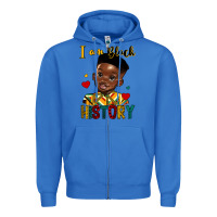 True Royal i am black history black boy Zipper Hoodie - HRA Design Shop