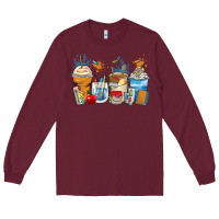 Burgundy art teacher coffee cups Long Sleeve Tee - Zillion Design Studio