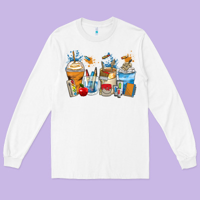 Art Teacher Coffee Cups Long Sleeve Tee Designed By Zillion Design Studio