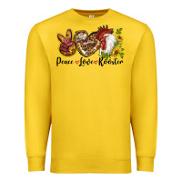 Lemon Peace Love Rooster With Sunflower Premium Sweatshirt - LillyAllenDesigns