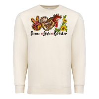 Sandshell Peace Love Rooster With Sunflower Premium Sweatshirt - LillyAllenDesigns