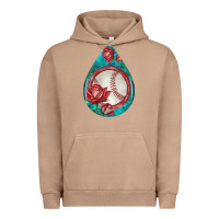 Pigment Burro baseball and western roses teardrop  7 Urban Hoodie - BundleAndBundleShop