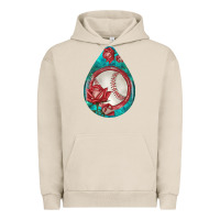 Pigment French Oak baseball and western roses teardrop  7 Urban Hoodie - BundleAndBundleShop