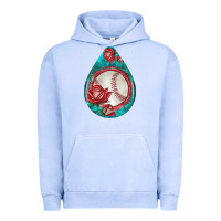 Pigment Grape Ice baseball and western roses teardrop  7 Urban Hoodie - BundleAndBundleShop
