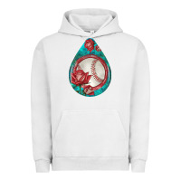 Pigment Lunar Rock baseball and western roses teardrop  7 Urban Hoodie - BundleAndBundleShop
