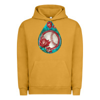 Pigment Peanut Butter baseball and western roses teardrop  7 Urban Hoodie - BundleAndBundleShop
